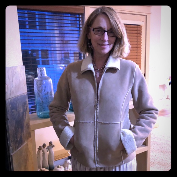 Coldwater Creek Tan Faux Sheepskin Jacket - Picture 3 of 3